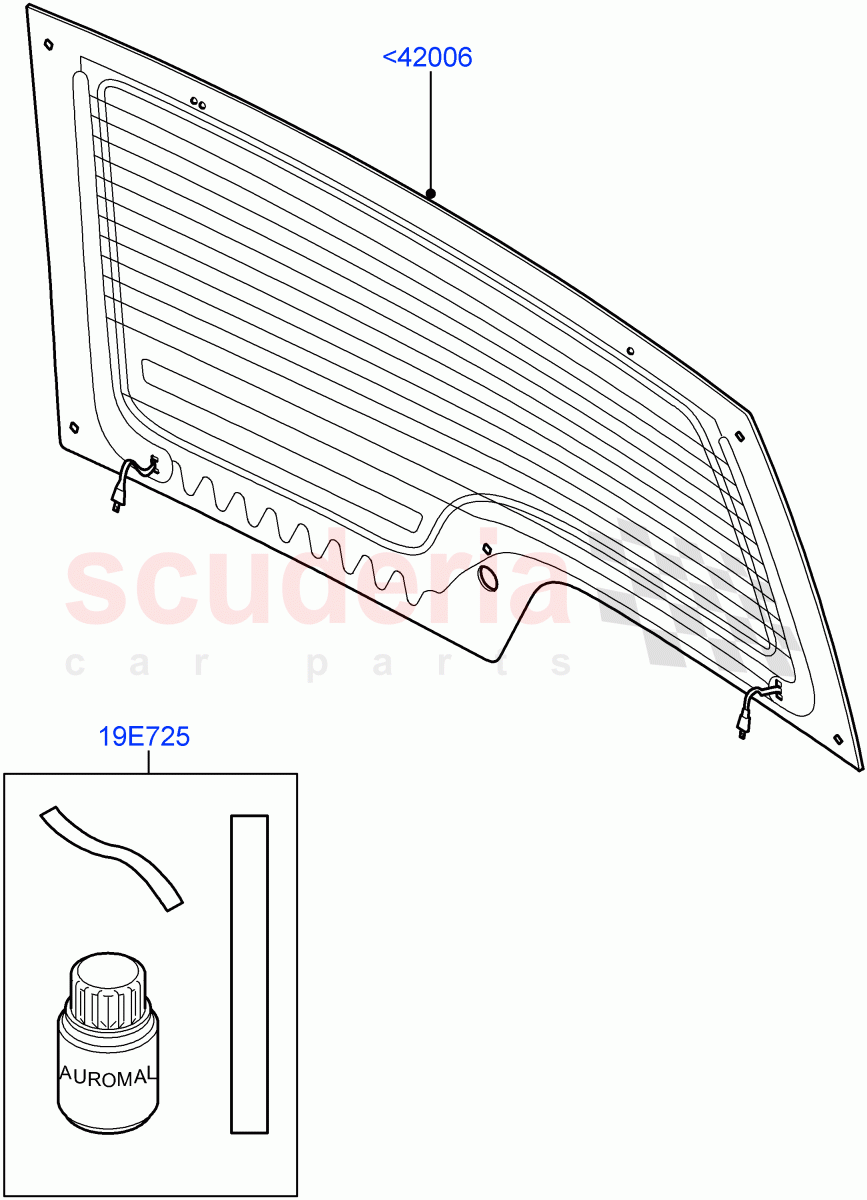 Back Window Glass((V)FROMAA000001) of Land Rover Land Rover Discovery 4 (2010-2016) [5.0 OHC SGDI NA V8 Petrol]