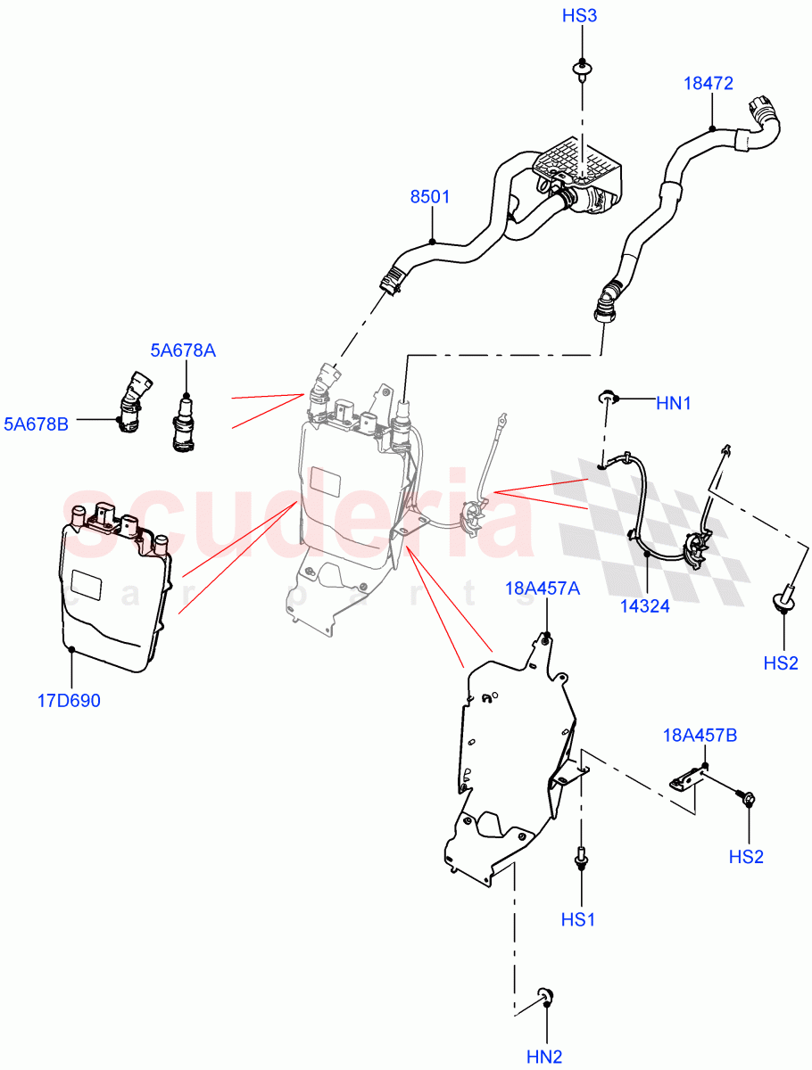 High Voltage Heater (1.5L AJ20P3 Petrol High PHEV, Changsu (China), Pre-Condition w/oFuel Operated Heat) ((V) FROMMG140569) of Land Rover Land Rover Discovery Sport (2015+) [1.5 I3 Turbo Petrol AJ20P3]
