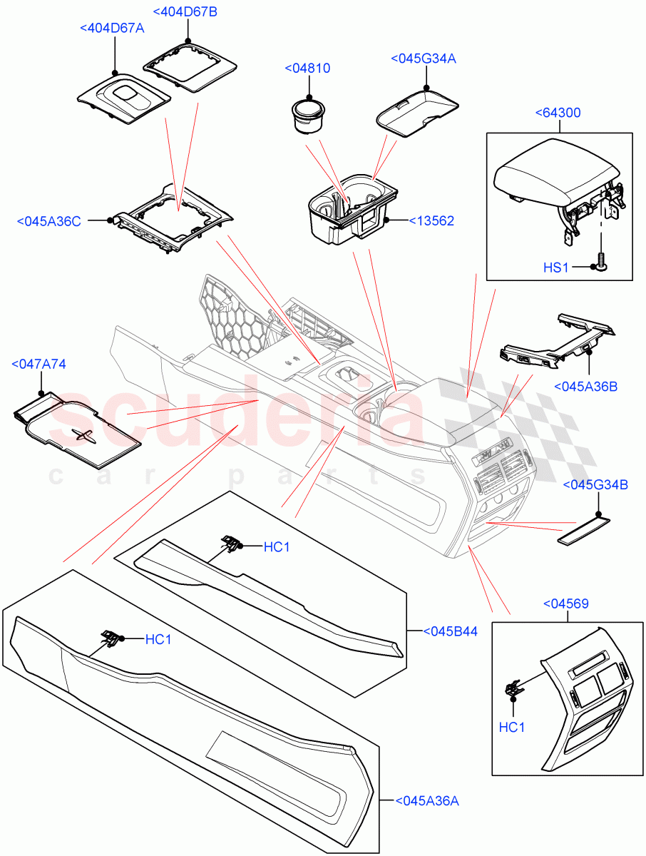 Console - Floor(External Components)(Changsu (China))((V)FROMKG446857) of Land Rover Land Rover Discovery Sport (2015+) [2.0 Turbo Diesel]