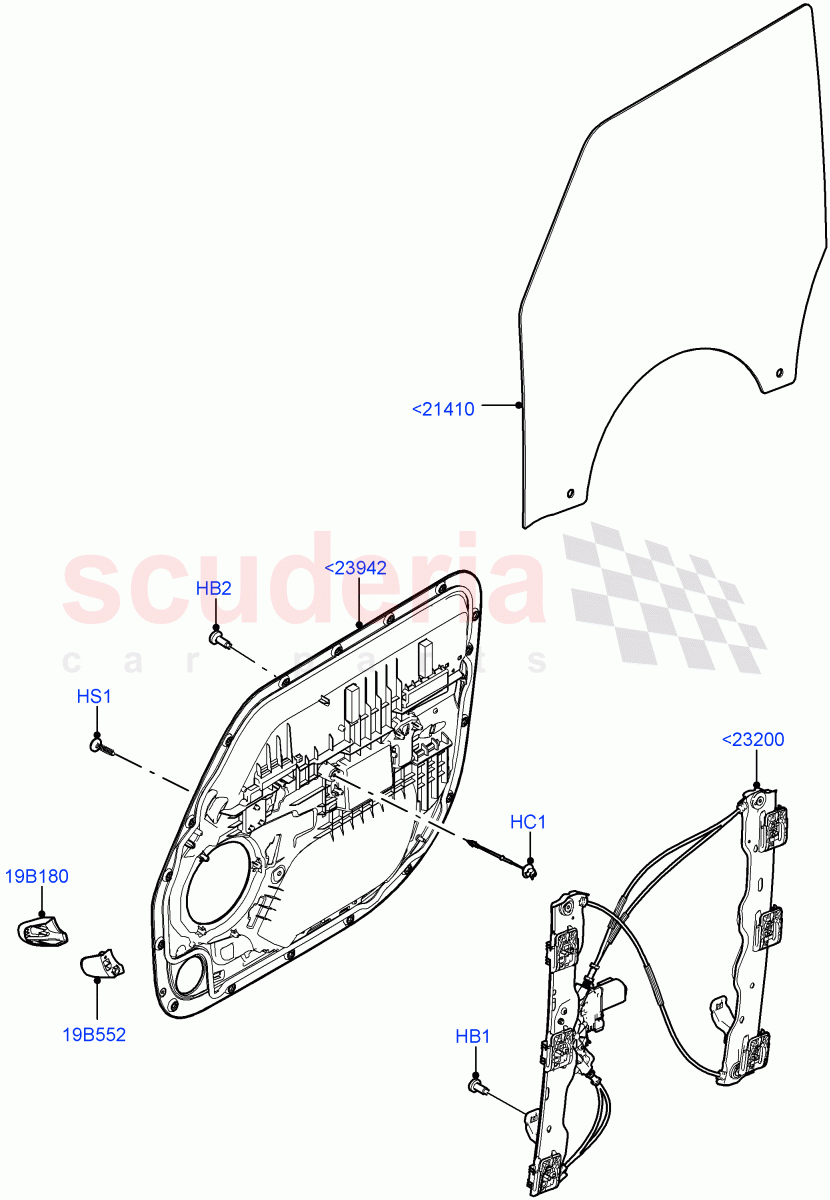 Front Door Glass & Window Controls of Land Rover Land Rover Defender (2020+) [5.0 OHC SGDI SC V8 Petrol]