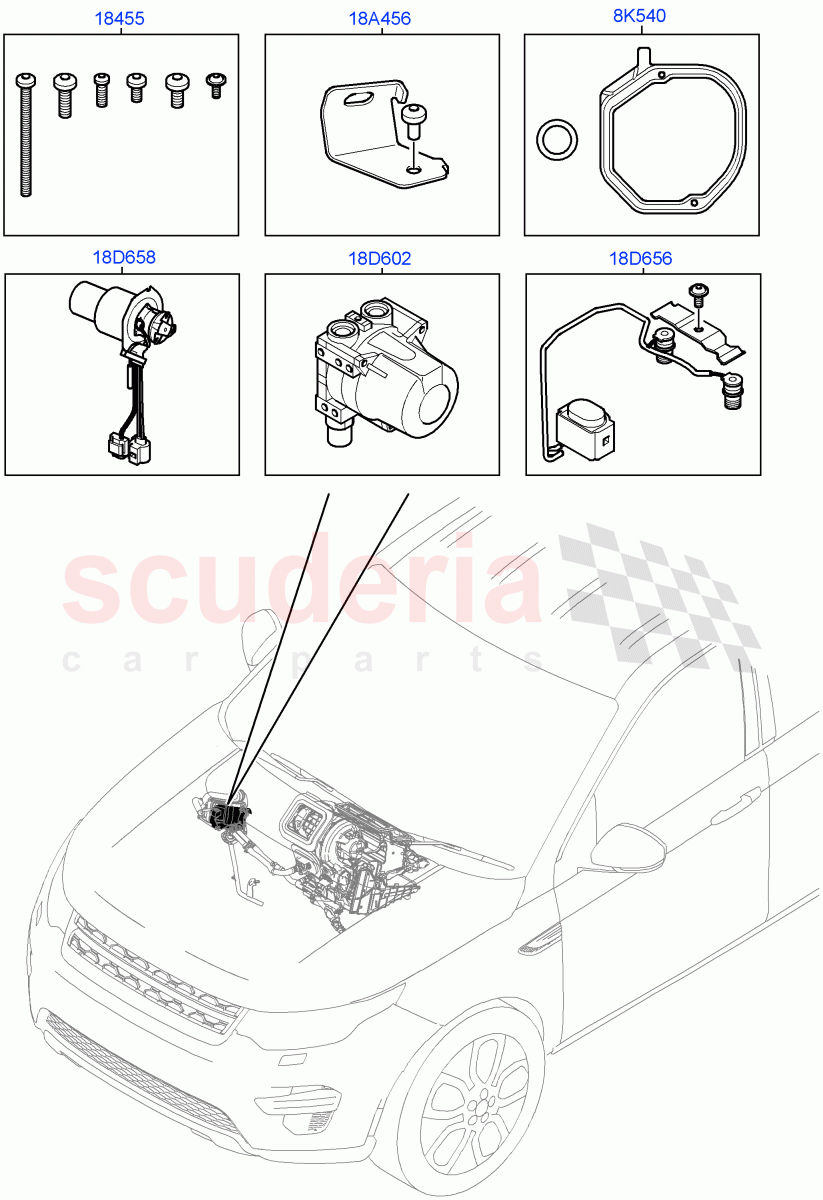 Auxiliary Fuel Fired Pre-Heater (Internal Components, Service Kit) (Changsu (China), Fuel Heater W/Pk Heat Less Remote, Fuel Fired Heater With Park Heat, With Fuel Fired Heater) ((V) FROMFG000001) of Land Rover Land Rover Discovery Sport (2015+) [2.0 Turbo Diesel AJ21D4]