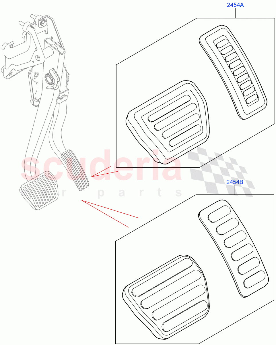 Pedal Covers(Accessory) of Land Rover Land Rover Range Rover (2012-2021) [4.4 DOHC Diesel V8 DITC]