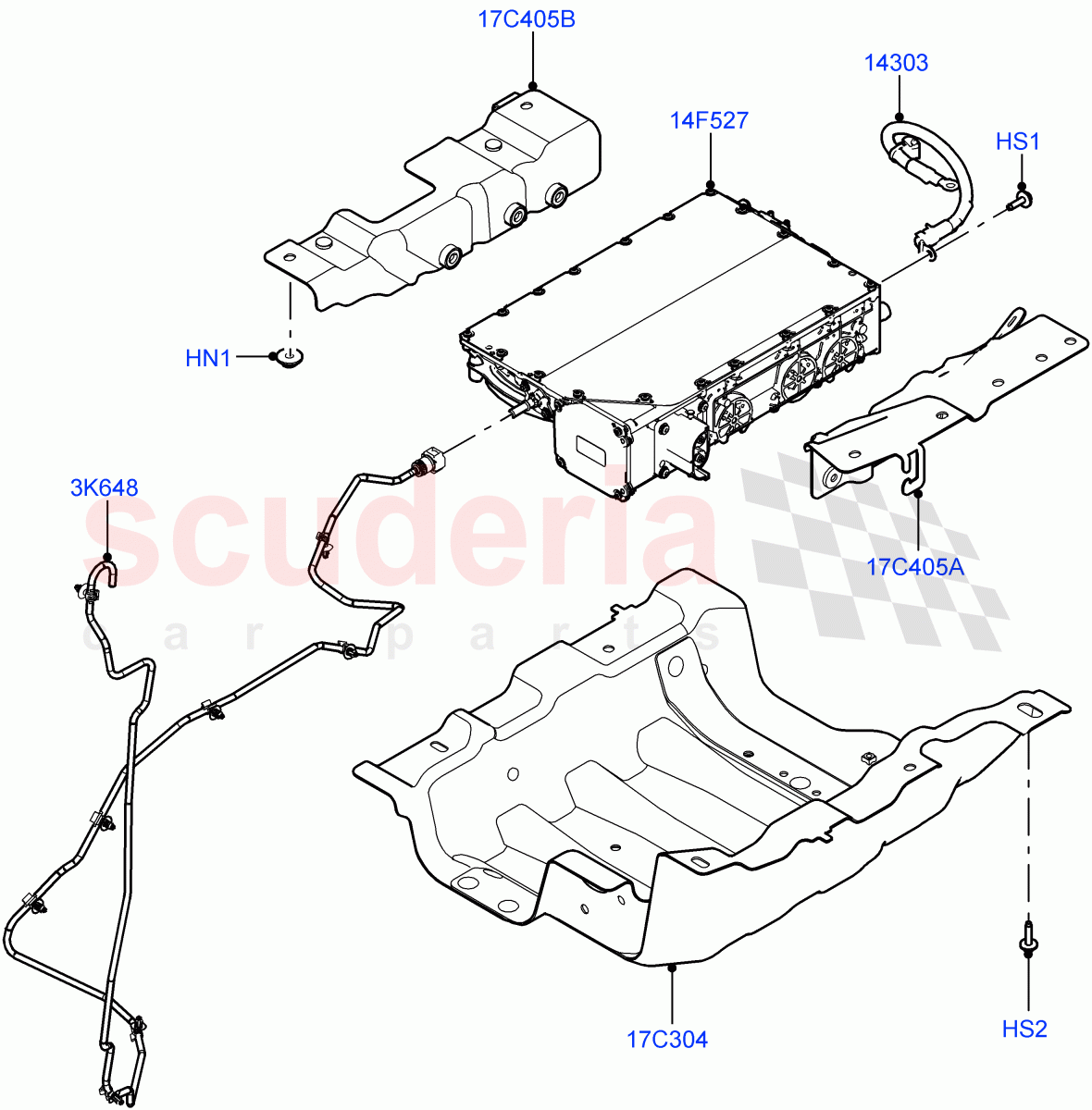 Hybrid Electrical Modules(Inverter)(Electric Engine Battery-PHEV)((V)FROMM2000001) of Land Rover Land Rover Defender (2020+) [3.0 I6 Turbo Diesel AJ20D6]