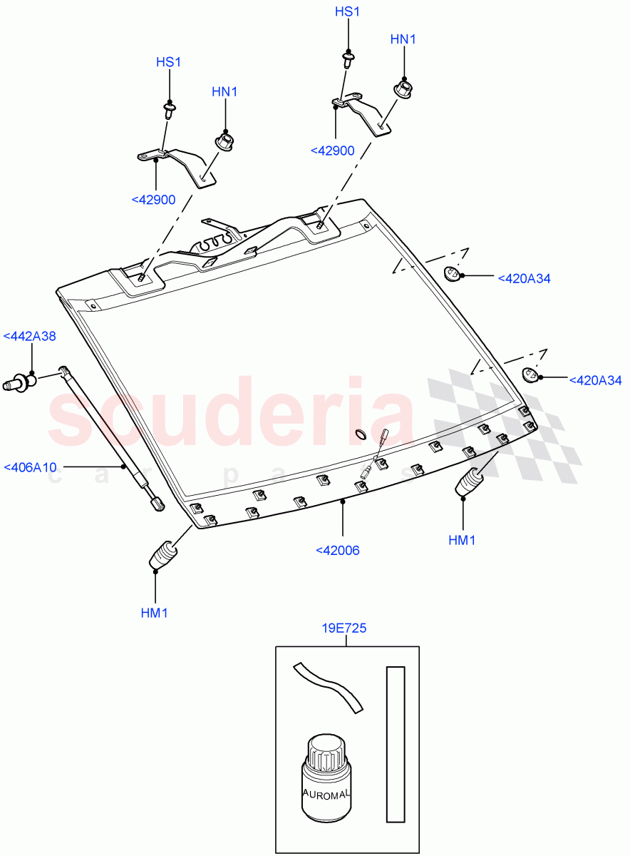 Back Window Glass((V)FROMAA000001) of Land Rover Land Rover Range Rover Sport (2010-2013) [3.6 V8 32V DOHC EFI Diesel]