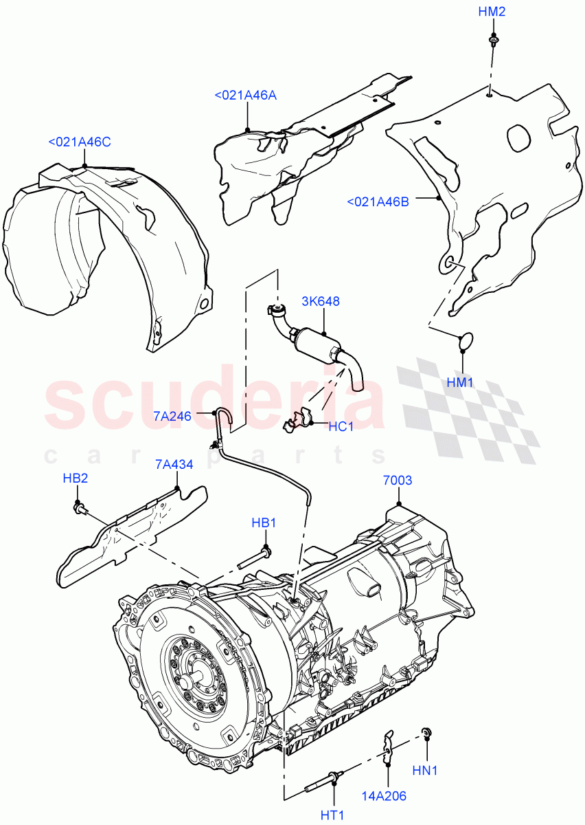 Auto Trans Assy & Speedometer Drive(Solihull Plant Build)(2.0L I4 DSL HIGH DOHC AJ200,8 Speed Auto Trans ZF 8HP45,2.0L I4 High DOHC AJ200 Petrol,2.0L I4 DSL MID DOHC AJ200,2.0L I4 Mid DOHC AJ200 Petrol) of Land Rover Land Rover Range Rover Velar (2017+) [2.0 Turbo Diesel]