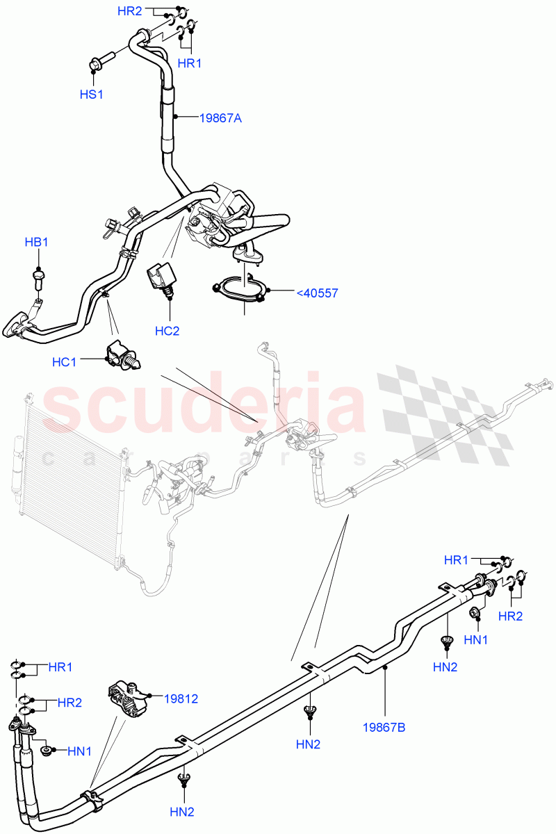 Air Conditioning Condensr/Compressr(Centre And Front)(Air Conditioning Hybrid-Front/Rear,Premium Air Con Hybrid Front/Rear,2 Zone Air Conditioning - Hybrid)((V)FROMEA000001,(V)TOHA999999) of Land Rover Land Rover Range Rover Sport (2014+) [5.0 OHC SGDI SC V8 Petrol]