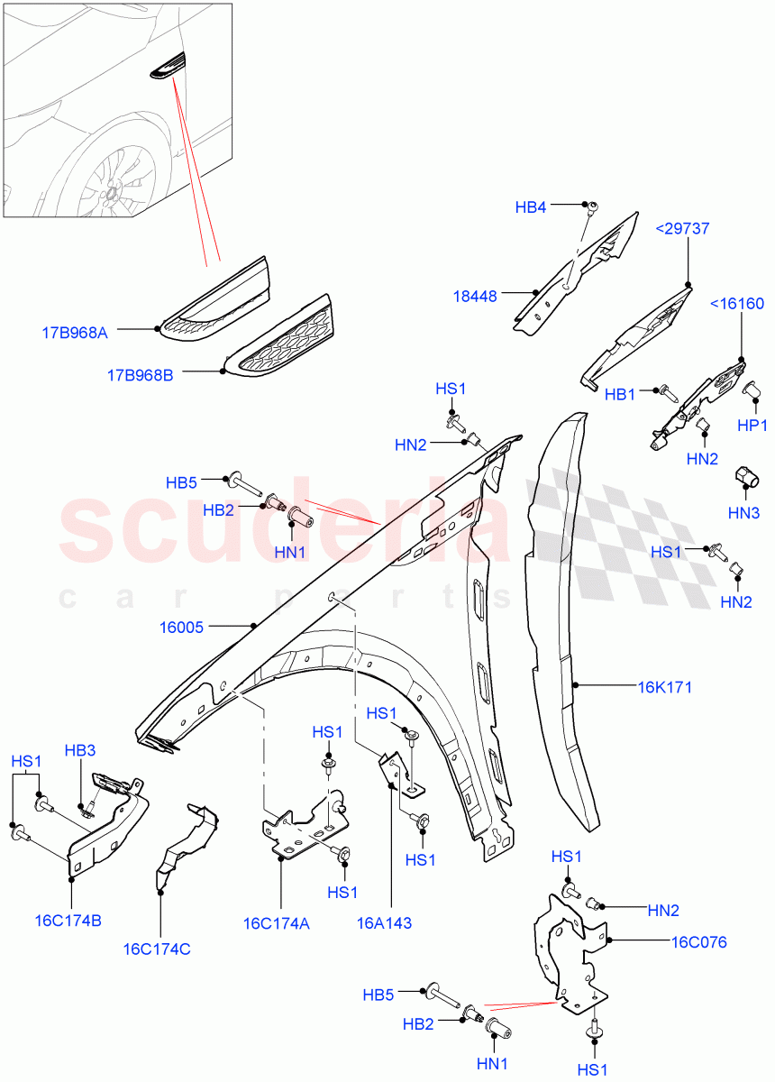 Dash Panel And Front Fenders(Changsu (China))((V)FROMFG000001) of Land Rover Land Rover Discovery Sport (2015+) [2.0 Turbo Petrol AJ200P]