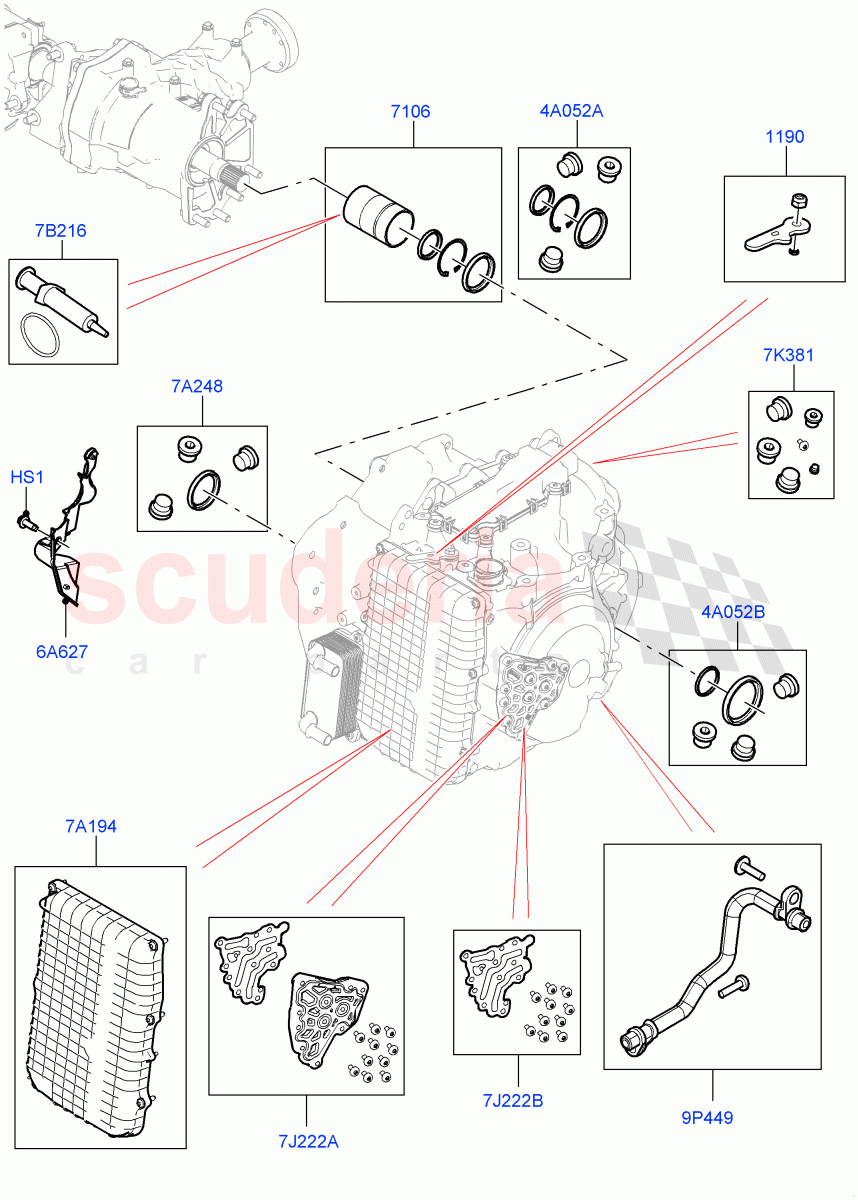 Transmission External Components(9 Speed Auto AWD,Halewood (UK))((V)FROMEH000001) of Land Rover Land Rover Discovery Sport (2015+) [2.0 Turbo Petrol GTDI]