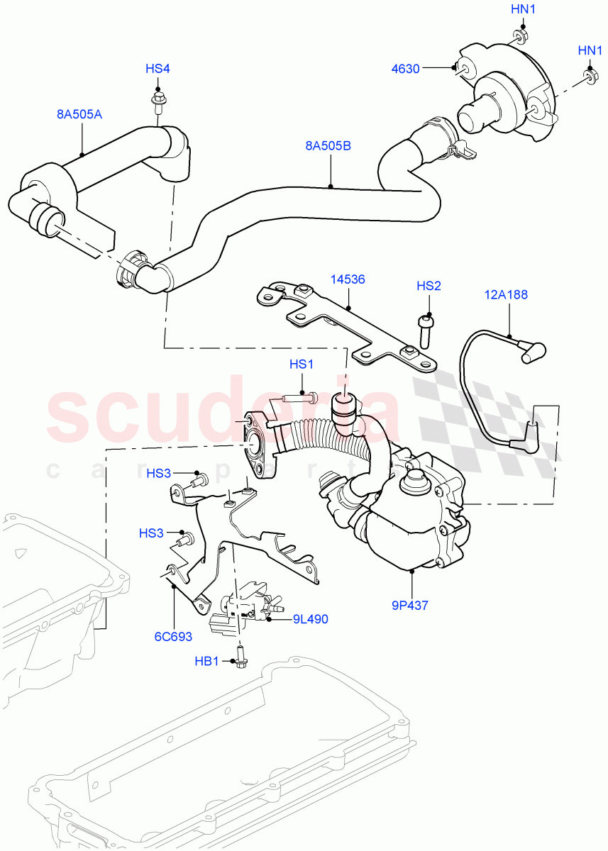 Inlet Manifold (Symposer (Resonator)) (5.0L OHC SGDI SC V8 Petrol - AJ133) of Land Rover Land Rover Range Rover Sport (2014+) [5.0 OHC SGDI SC V8 Petrol]