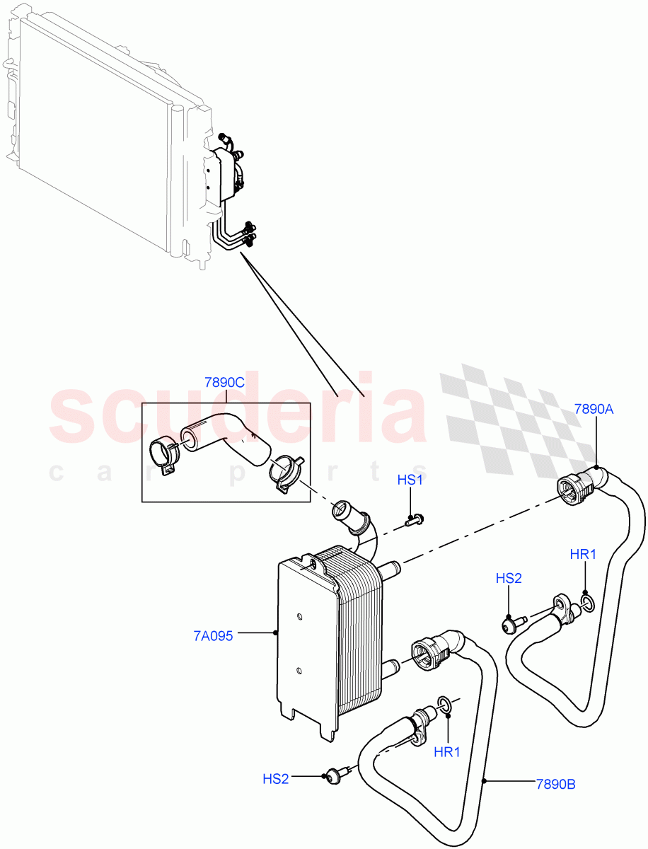 Transmission Cooling Systems(2.2L CR DI 16V Diesel,6 Speed Auto AWF21 AWD) of Land Rover Land Rover Range Rover Evoque (2012-2018) [2.0 Turbo Diesel]