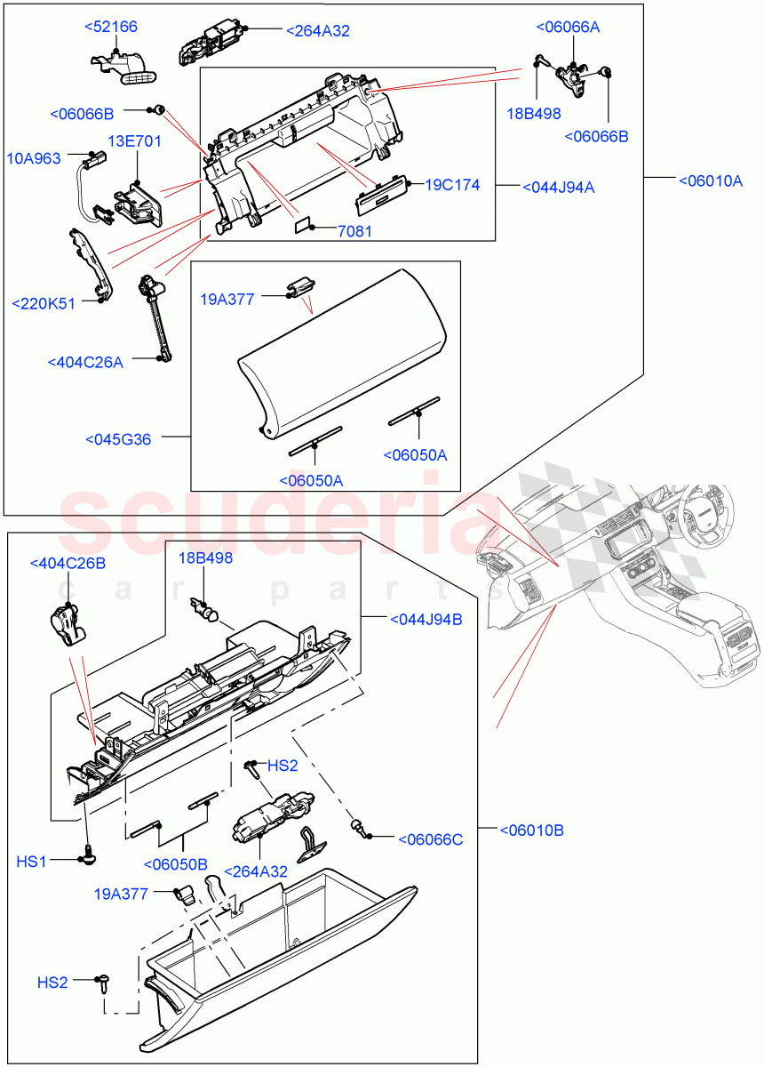 Glove Box((V)FROMJA000001) of Land Rover Land Rover Range Rover Sport (2014+) [4.4 DOHC Diesel V8 DITC]