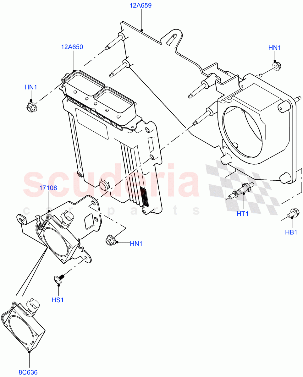 Engine Modules And Sensors(3.0L DOHC GDI SC V6 PETROL,LHD)((V)FROMEA000001) of Land Rover Land Rover Discovery 4 (2010-2016) [3.0 DOHC GDI SC V6 Petrol]