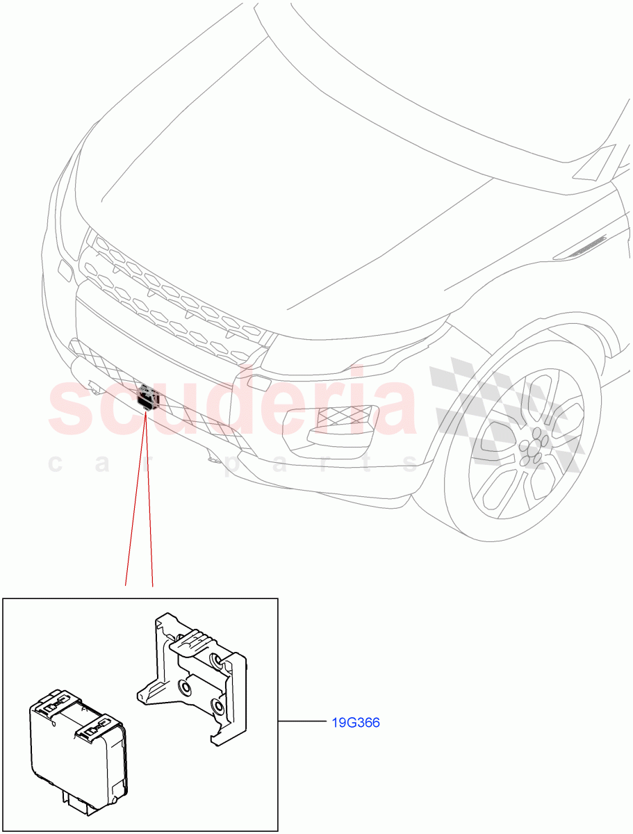 Speed Control (2.0L I4 High DOHC AJ200 Petrol, Adaptive Speed Control+Queue Assist, 2.0L I4 Mid DOHC AJ200 Petrol) ((V) TOKH999999) of Land Rover Land Rover Range Rover Evoque (2012-2018) [2.0 Turbo Petrol AJ200P]