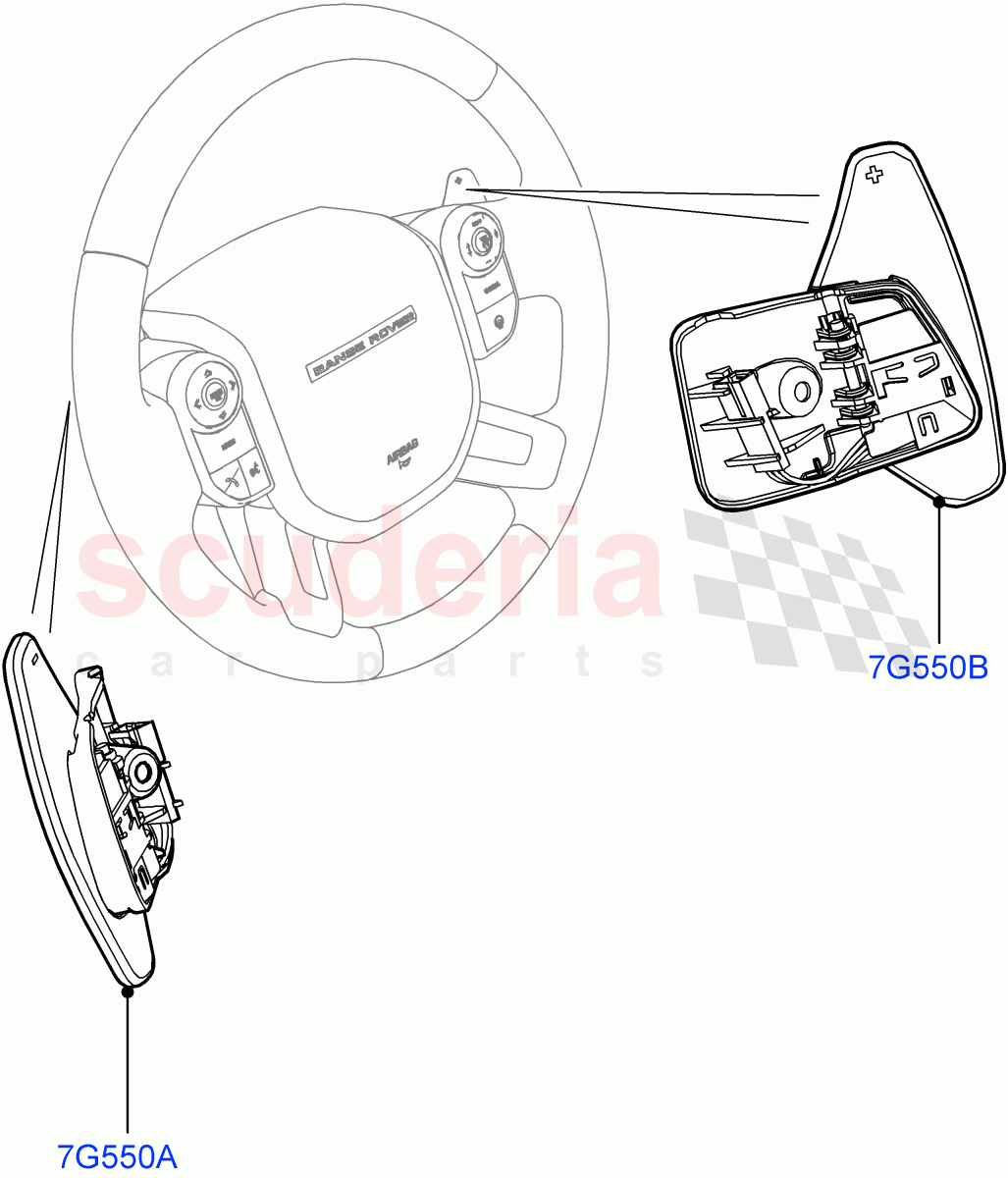 Gear Change-Automatic Transmission(Nitra Plant Build)(8 Speed Auto Trans ZF 8HP45,Paddle Shift,Paddle Shift - Noble)((V)FROMK2000001) of Land Rover Land Rover Discovery 5 (2017+) [3.0 I6 Turbo Petrol AJ20P6]