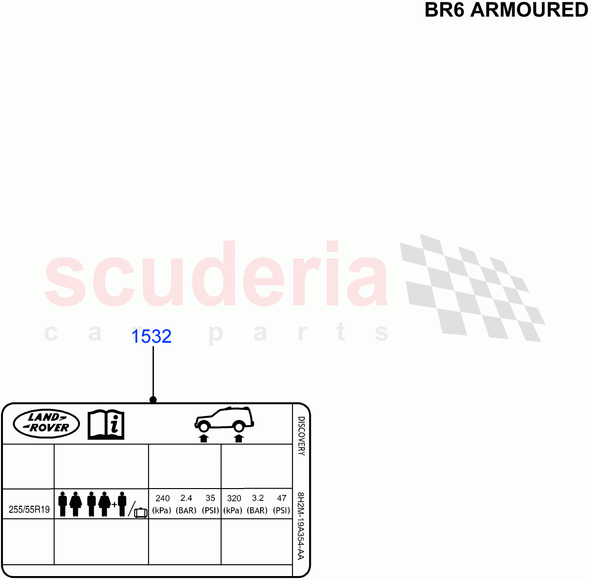 Labels(With B6 Level Armouring)((V)FROMAA000001) of Land Rover Land Rover Discovery 4 (2010-2016) [3.0 DOHC GDI SC V6 Petrol]