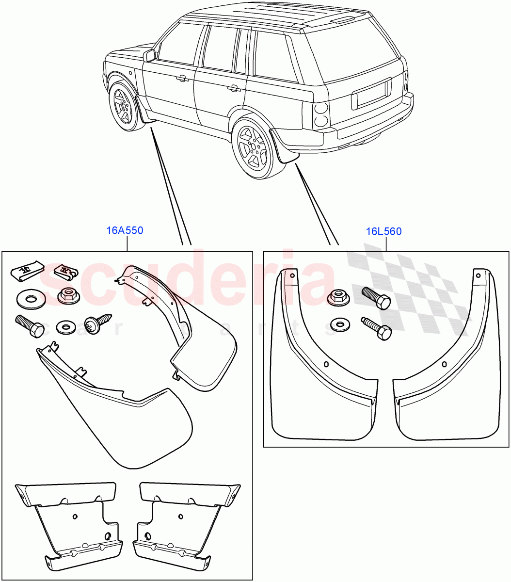 Mudflaps(Accessory)((V)FROMAA000001) of Land Rover Land Rover Range Rover (2010-2012) [3.6 V8 32V DOHC EFI Diesel]