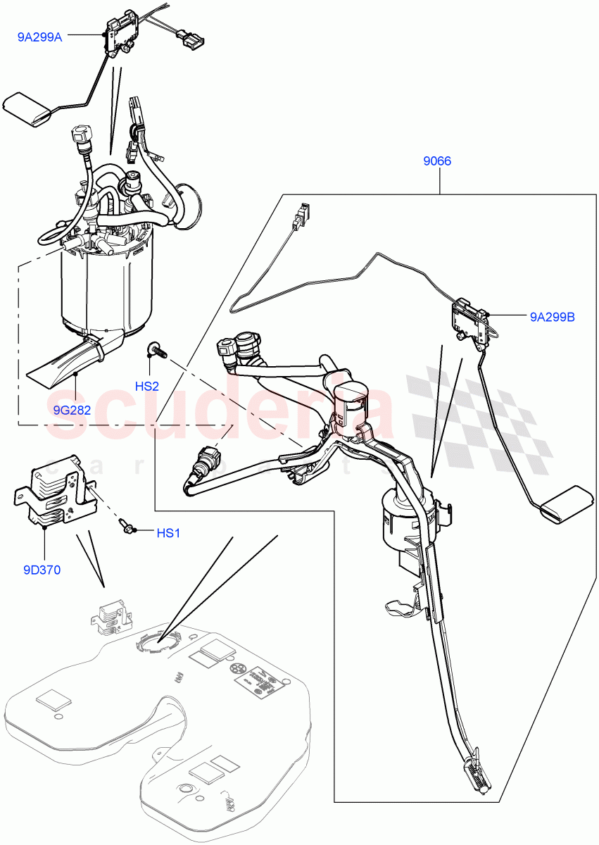 Fuel Pump And Sender Unit(5.0L OHC SGDI NA V8 Petrol - AJ133)((V)TOGA999999) of Land Rover Land Rover Range Rover (2012-2021) [5.0 OHC SGDI NA V8 Petrol]