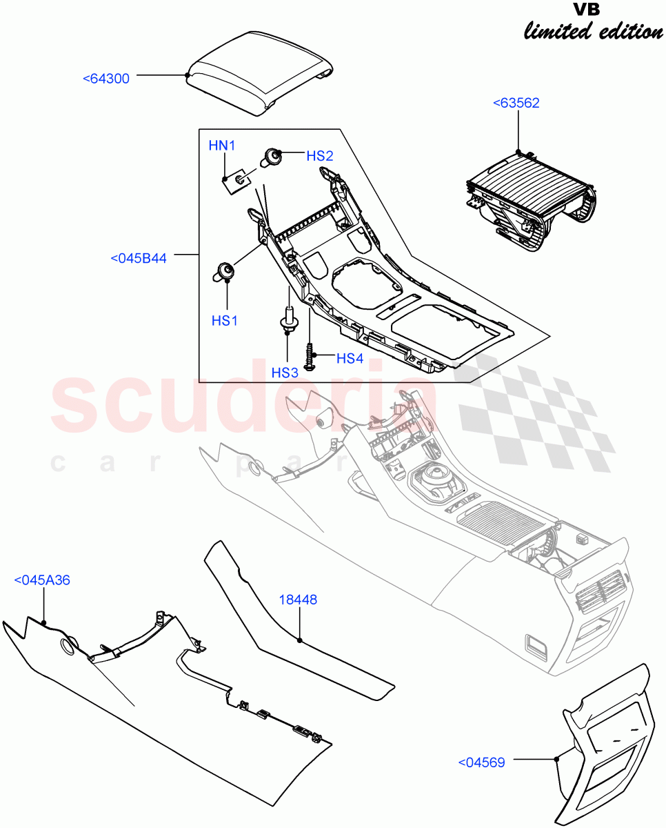 Console - Floor (Victoria Beckham Limited Edition, Halewood (UK)) of Land Rover Land Rover Range Rover Evoque (2012-2018) [2.0 Turbo Diesel]