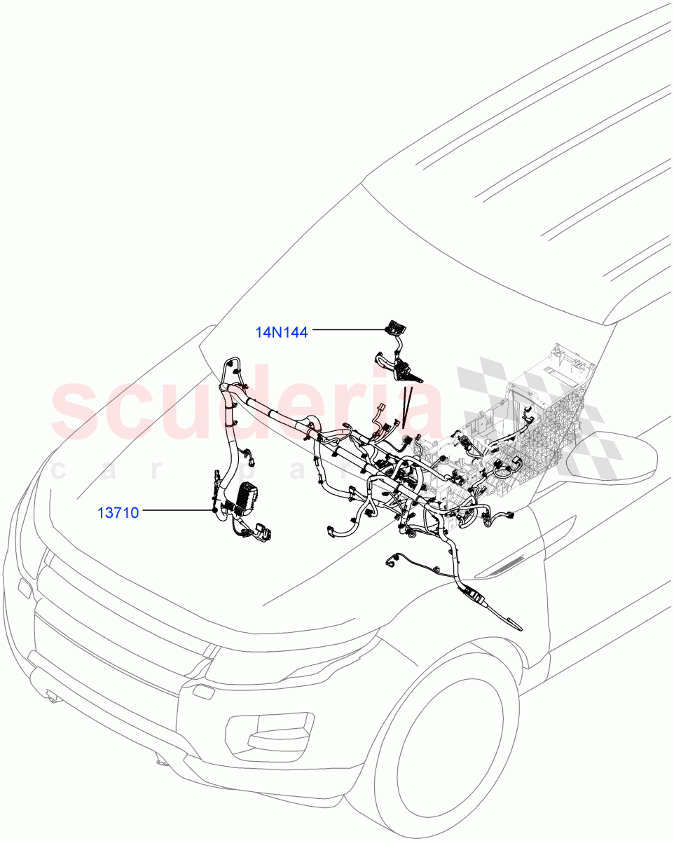 Electrical Wiring - Engine And Dash(Facia)(5 Door,Itatiaia (Brazil))((V)FROMGT000001) of Land Rover Land Rover Range Rover Evoque (2012-2018) [2.0 Turbo Petrol AJ200P]