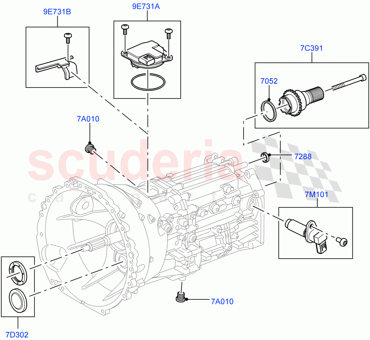 Manual Transmission External Cmpnts(6 Speed Man ZF S6-53)((V)FROMAA000001,(V)TOBA999999) of Land Rover Land Rover Discovery 4 (2010-2016) [4.0 Petrol V6]