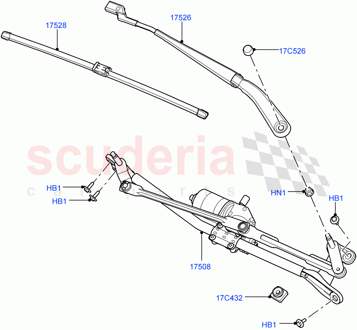 Windscreen Wiper(Halewood (UK)) of Land Rover Land Rover Range Rover Evoque (2012-2018) [2.0 Turbo Petrol AJ200P]