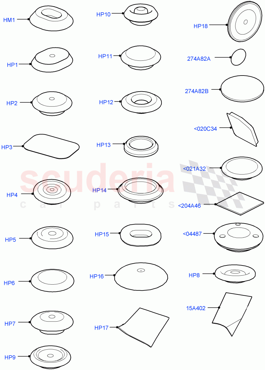 Plugs - Body(Itatiaia (Brazil)) of Land Rover Land Rover Range Rover Evoque (2019+) [1.5 I3 Turbo Petrol AJ20P3]