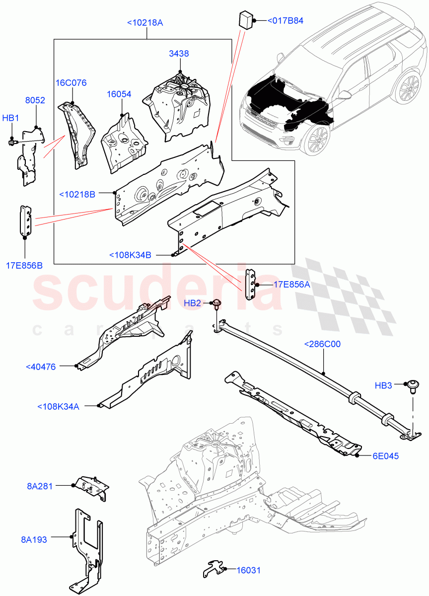 Front Panels, Aprons & Side Members (Aprons And Side Members) (Changsu (China)) ((V) FROMKG446857) of Land Rover Land Rover Discovery Sport (2015+) [2.0 Turbo Diesel AJ21D4]