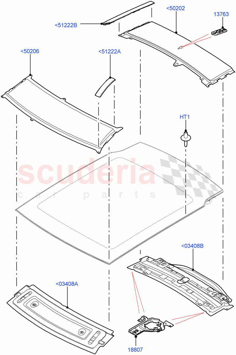 Roof - Sheet Metal(With Roof Conversion-Panorama Power,Halewood (UK),With Roof Conversion-Panorama Roof) of Land Rover Land Rover Discovery Sport (2015+) [2.2 Single Turbo Diesel]