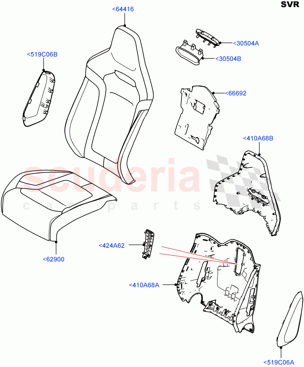 Front Seat Covers(SVR Version,SVR)((V)FROMJA000001) of Land Rover Land Rover Range Rover Sport (2014+) [5.0 OHC SGDI SC V8 Petrol]