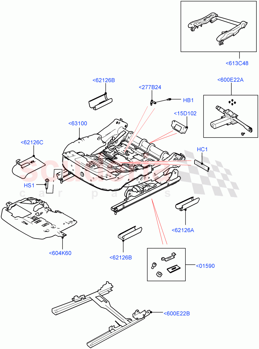 Front Seat Base((V)FROMJA000001) of Land Rover Land Rover Range Rover Sport (2014+) [4.4 DOHC Diesel V8 DITC]