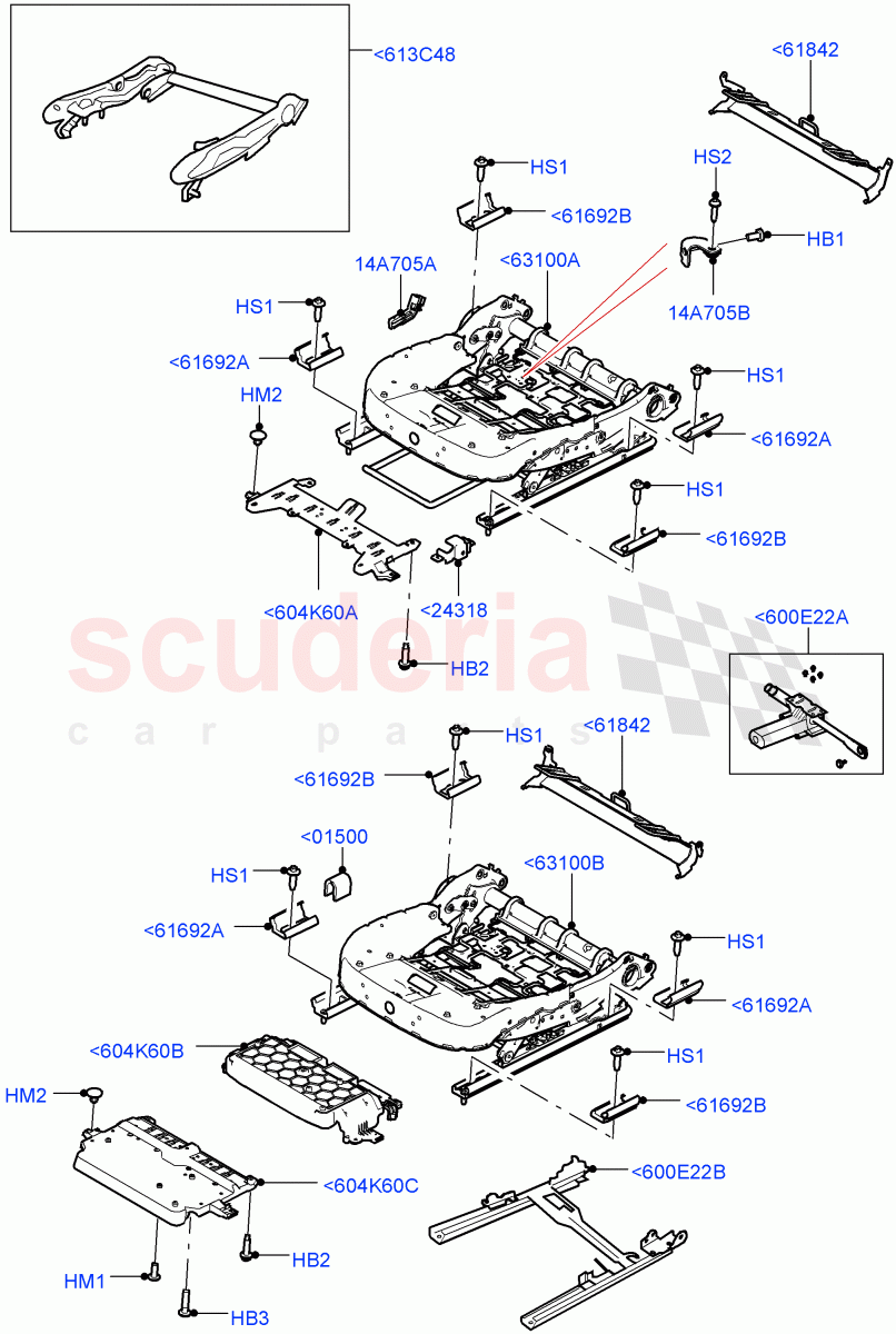 Front Seat Base(Halewood (UK)) of Land Rover Land Rover Discovery Sport (2015+) [2.0 Turbo Petrol GTDI]