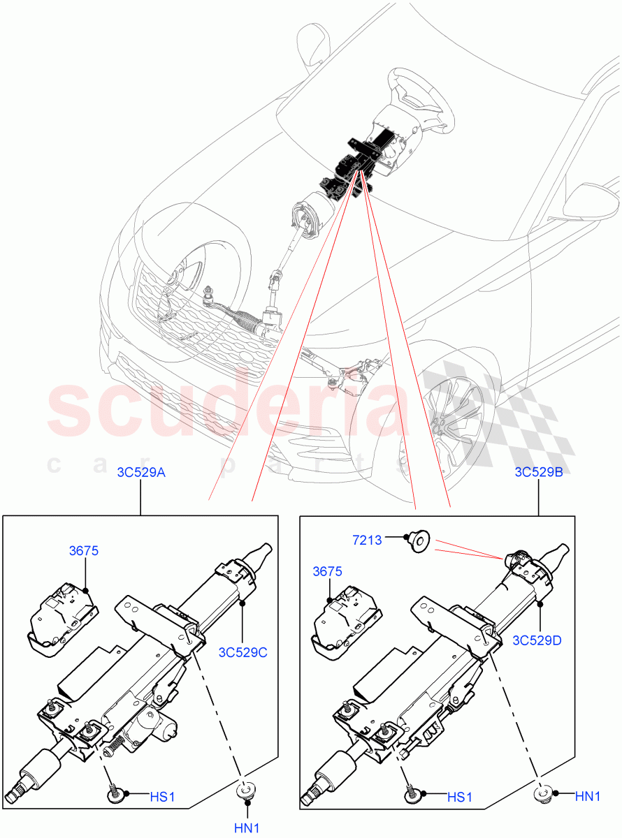 Steering Column(Upper) of Land Rover Land Rover Range Rover Velar (2017+) [2.0 Turbo Petrol AJ200P]