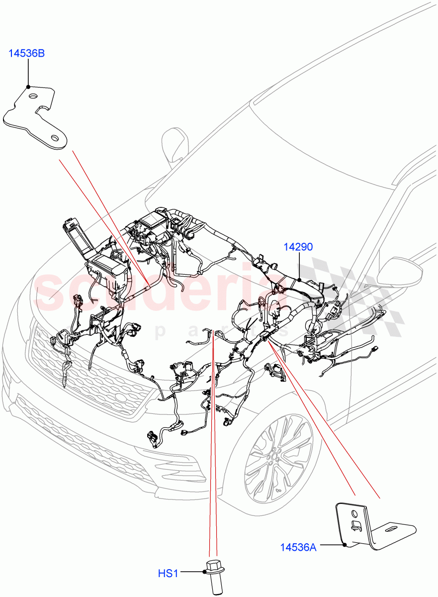 Engine Bay Harness((V)FROMNA000001) of Land Rover Land Rover Range Rover Velar (2017+) [5.0 OHC SGDI SC V8 Petrol]