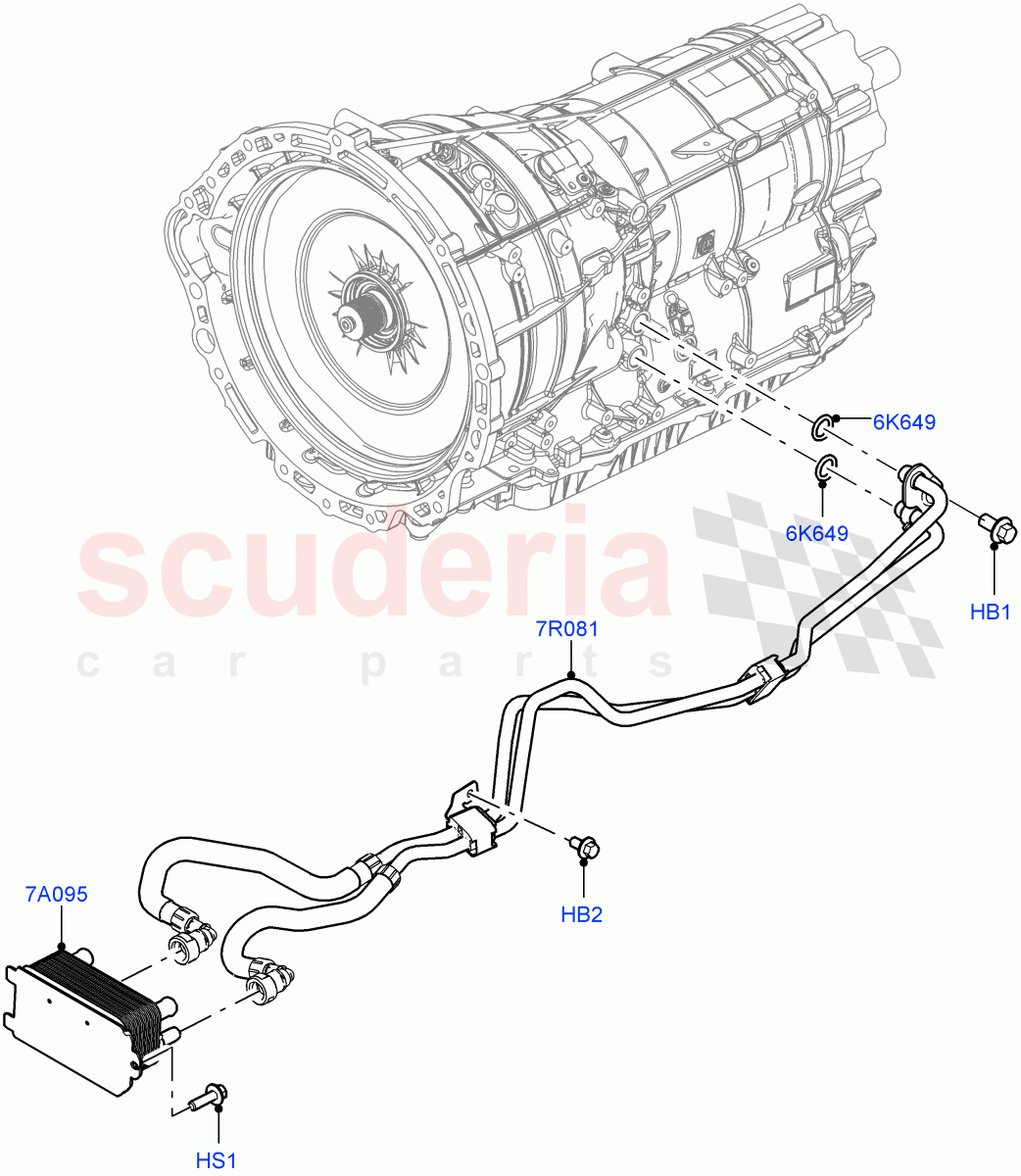 Transmission Cooling Systems(8HP Gen3 Hybrid Trans)((V)FROMJA000001) of Land Rover Land Rover Range Rover (2012-2021) [4.4 DOHC Diesel V8 DITC]