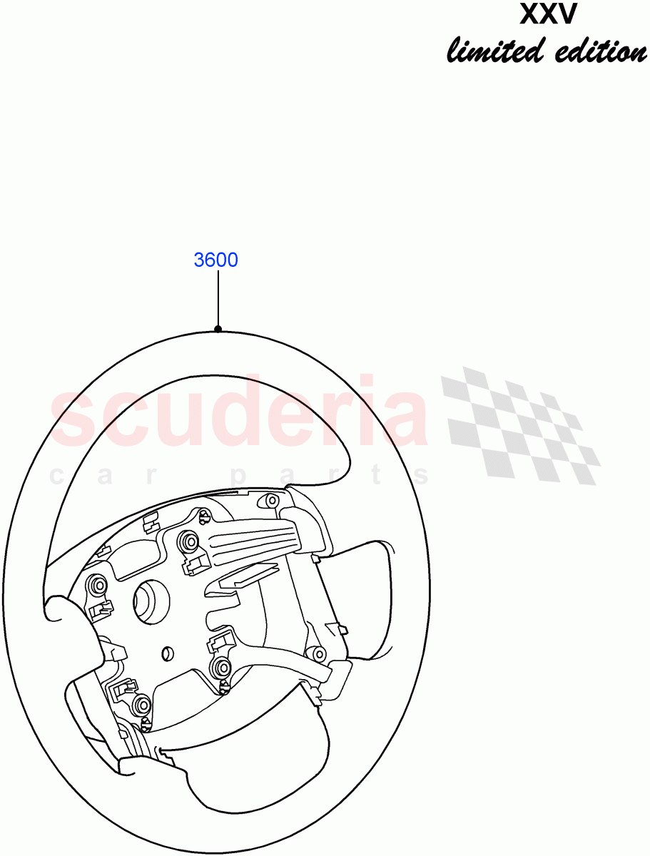 Steering Wheel(XXV Anniversary LE)((V)FROMEA000001) of Land Rover Land Rover Discovery 4 (2010-2016) [3.0 DOHC GDI SC V6 Petrol]