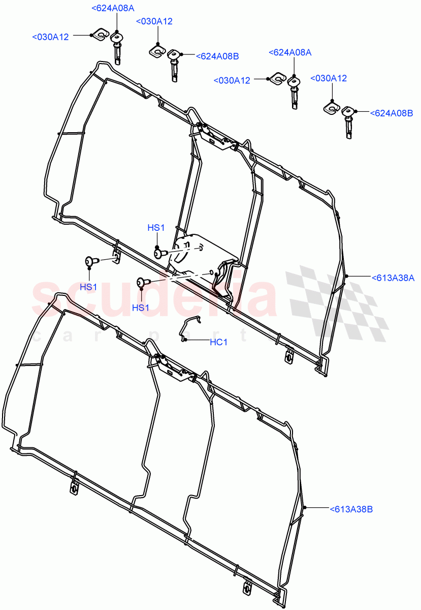 Rear Seat Back(Halewood (UK),With 2 Rear Small Individual Seats)((V)FROMGH125984) of Land Rover Land Rover Range Rover Evoque (2012-2018) [2.0 Turbo Petrol AJ200P]