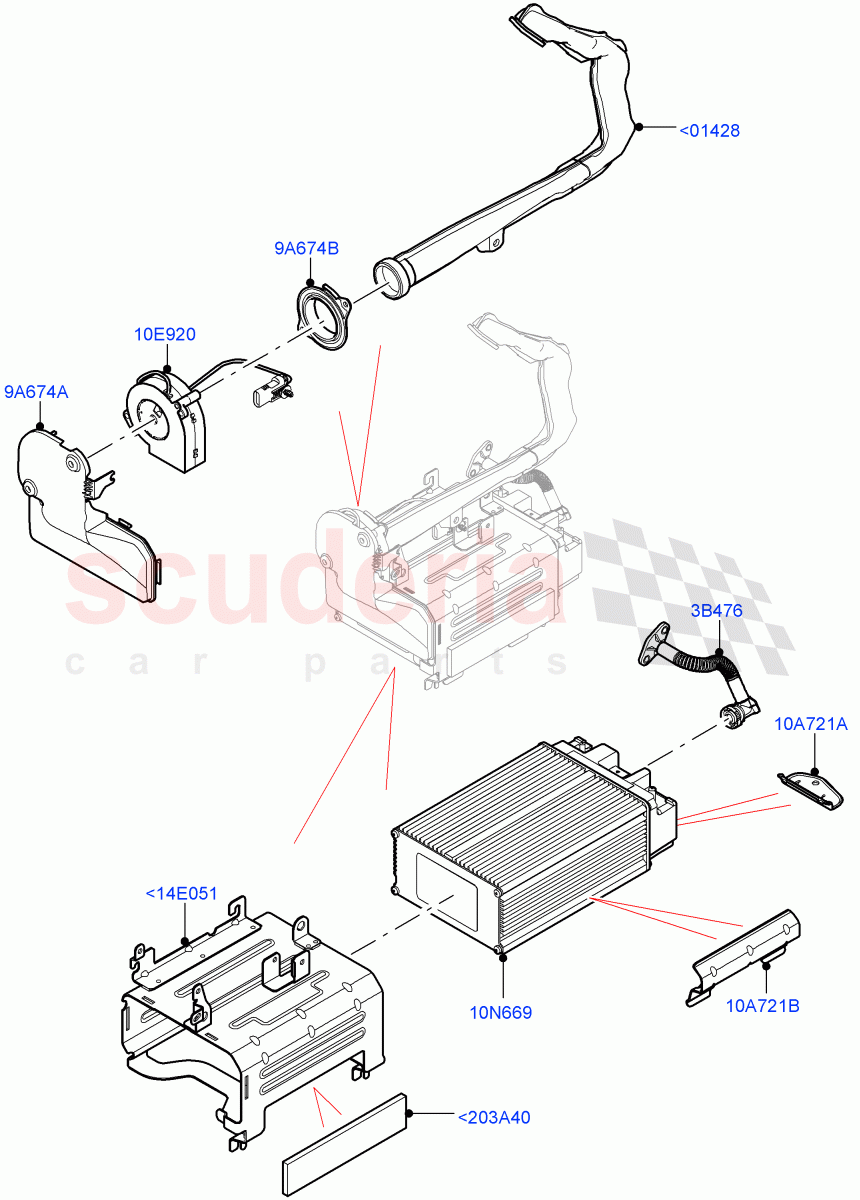 Hybrid Electrical Modules (MHEV Battery, Duct, Fan) (Electric Engine Battery-MHEV) of Land Rover Land Rover Range Rover (2012-2021) [5.0 OHC SGDI SC V8 Petrol]