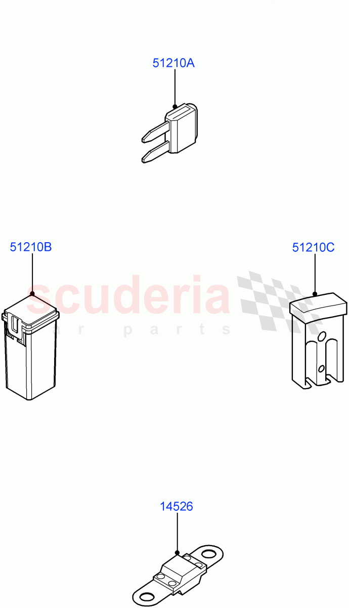 Fuses, Holders And Circuit Breakers(Solihull Plant Build)((V)FROMHA000001) of Land Rover Land Rover Discovery 5 (2017+) [3.0 DOHC GDI SC V6 Petrol]