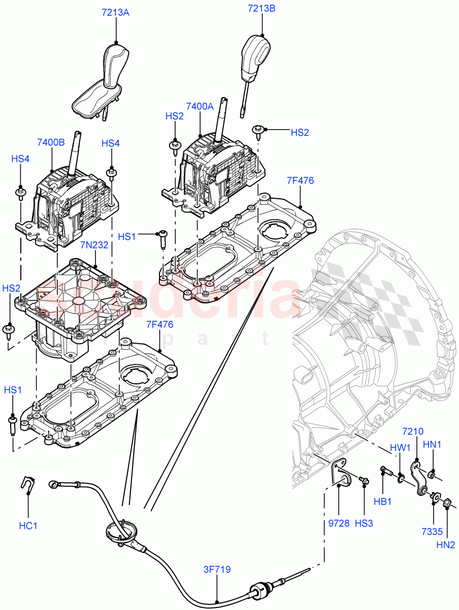 Gear Change-Automatic Transmission(Floor)(Cologne V6 4.0 EFI (SOHC),6 Speed Auto ZF 6HP26 Steptronic,Lion Diesel 2.7 V6 (140KW),3.6L V8 32V DOHC EFi Diesel Lion)((V)FROMAA000001) of Land Rover Land Rover Discovery 4 (2010-2016) [4.0 Petrol V6]