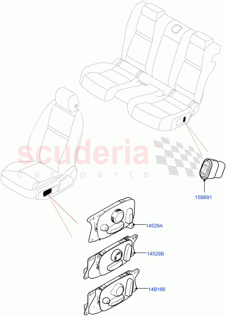 Switches(Seats) of Land Rover Land Rover Range Rover Velar (2017+) [3.0 Diesel 24V DOHC TC]