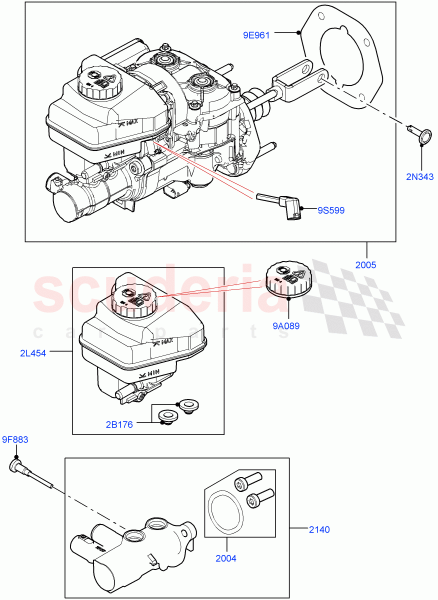 Electric Brake Booster(2.0L AJ200P Hi PHEV)((V)FROMJA000001) of Land Rover Land Rover Range Rover Sport (2014+) [3.0 I6 Turbo Diesel AJ20D6]