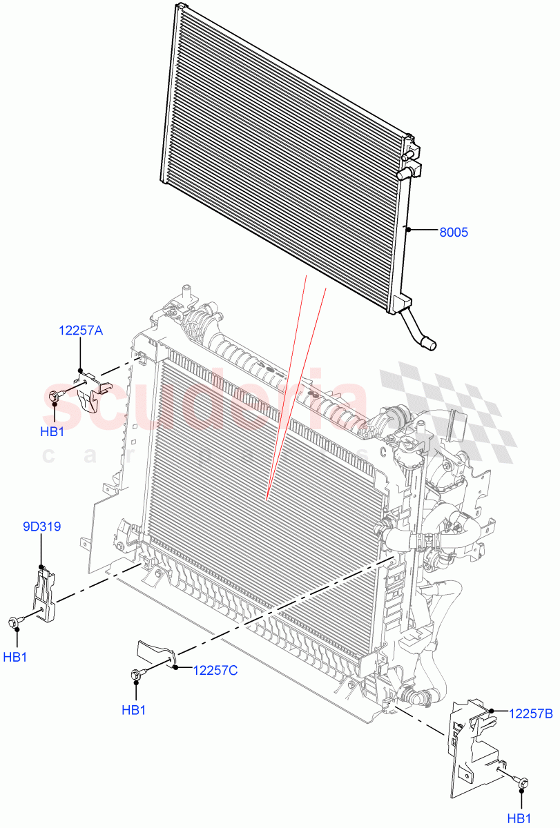Radiator/Coolant Overflow Container (5.0L P AJ133 DOHC CDA S/C Enhanced) ((V) FROMKA000001) of Land Rover Land Rover Range Rover Velar (2017+) [5.0 OHC SGDI SC V8 Petrol]