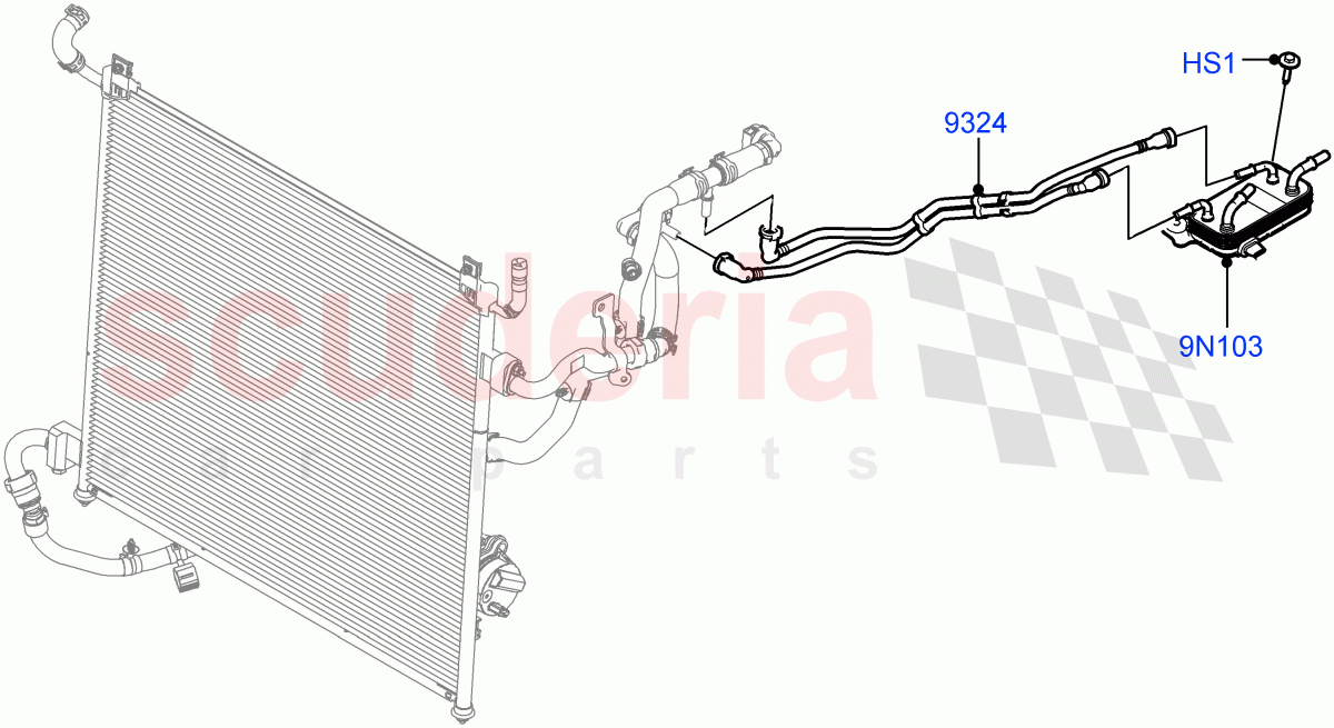 Fuel Cooler Assembly(Nitra Plant Build)(3.0L AJ20D6 Diesel High)((V)FROMM2000001) of Land Rover Land Rover Defender (2020+) [3.0 I6 Turbo Diesel AJ20D6]