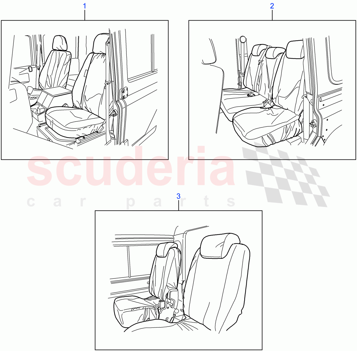 Seat Covers-Interior Protection((V)FROM7A000001) of Land Rover Land Rover Defender (2007-2016)