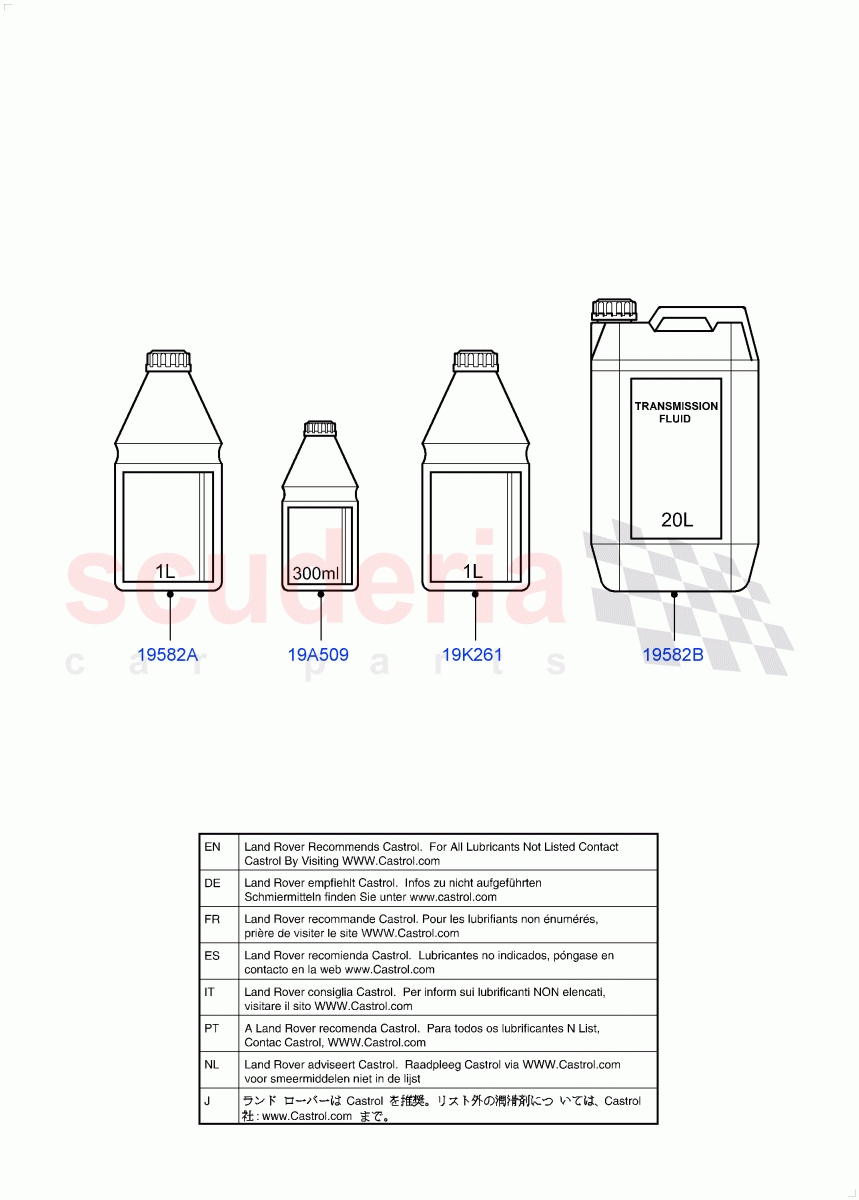 Transmission & Power Steering Oil(Changsu (China))((V)FROMEG000001) of Land Rover Land Rover Range Rover Evoque (2012-2018) [2.0 Turbo Petrol GTDI]