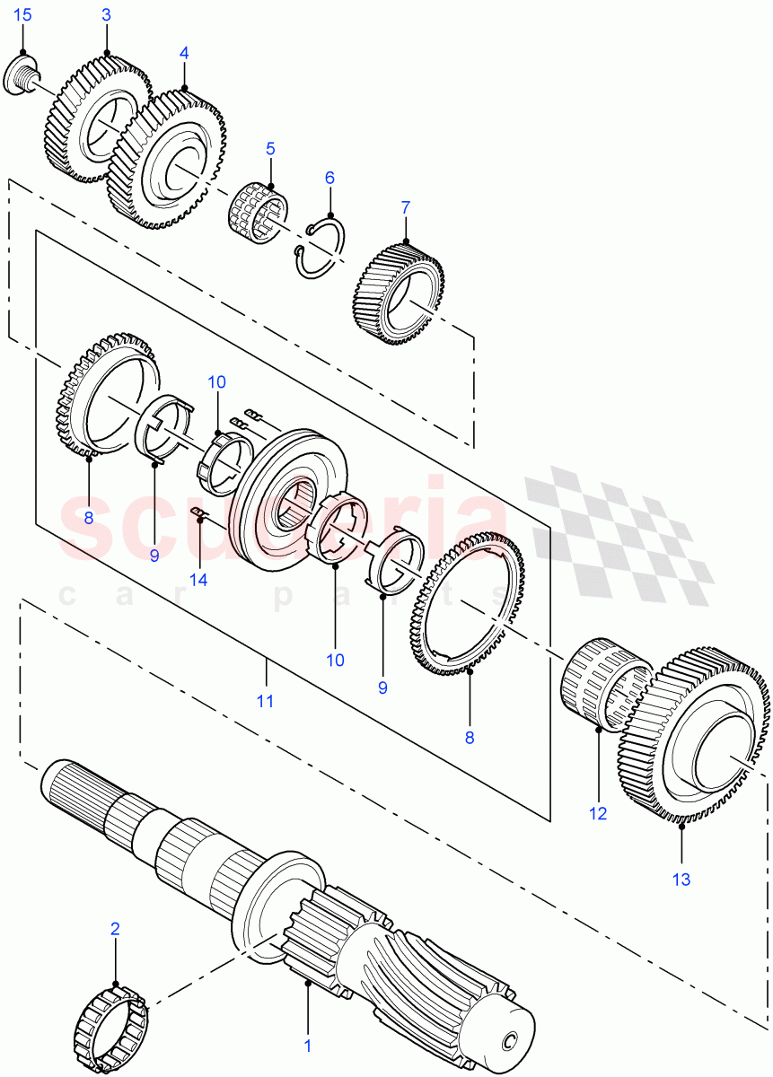 Output Shaft 2((V)FROM7A000001) of Land Rover Land Rover Defender (2007-2016)