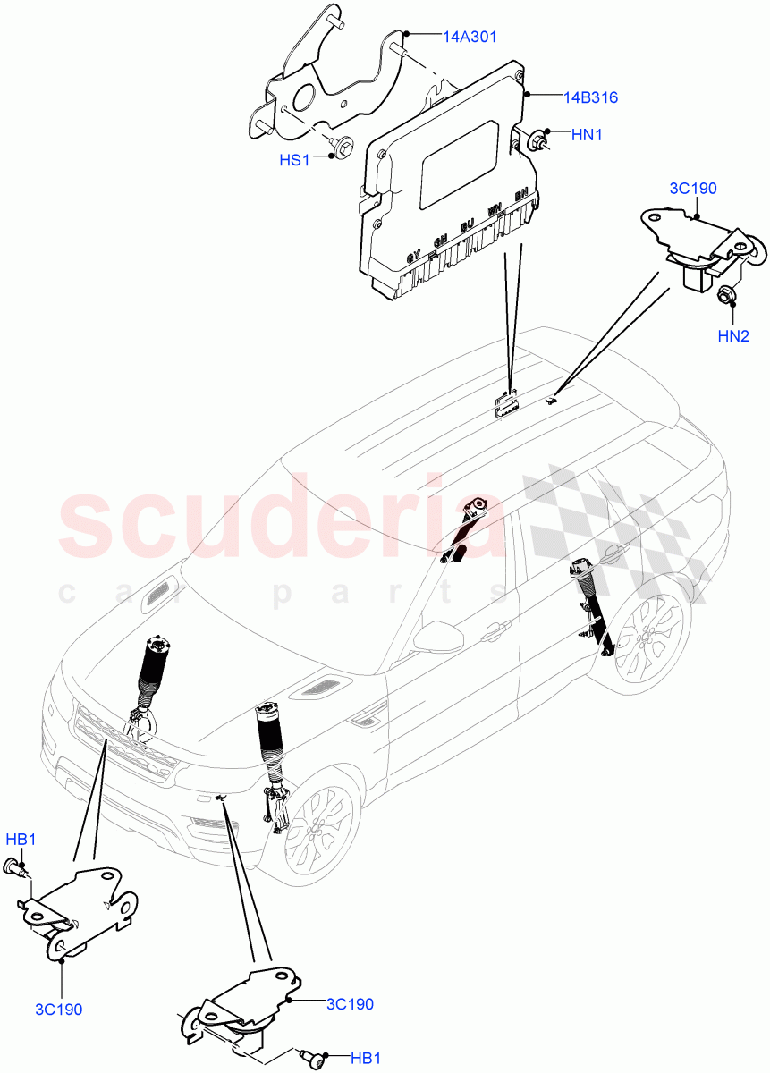 Electronic Damper Control of Land Rover Land Rover Range Rover Sport (2014+) [2.0 Turbo Petrol AJ200P]