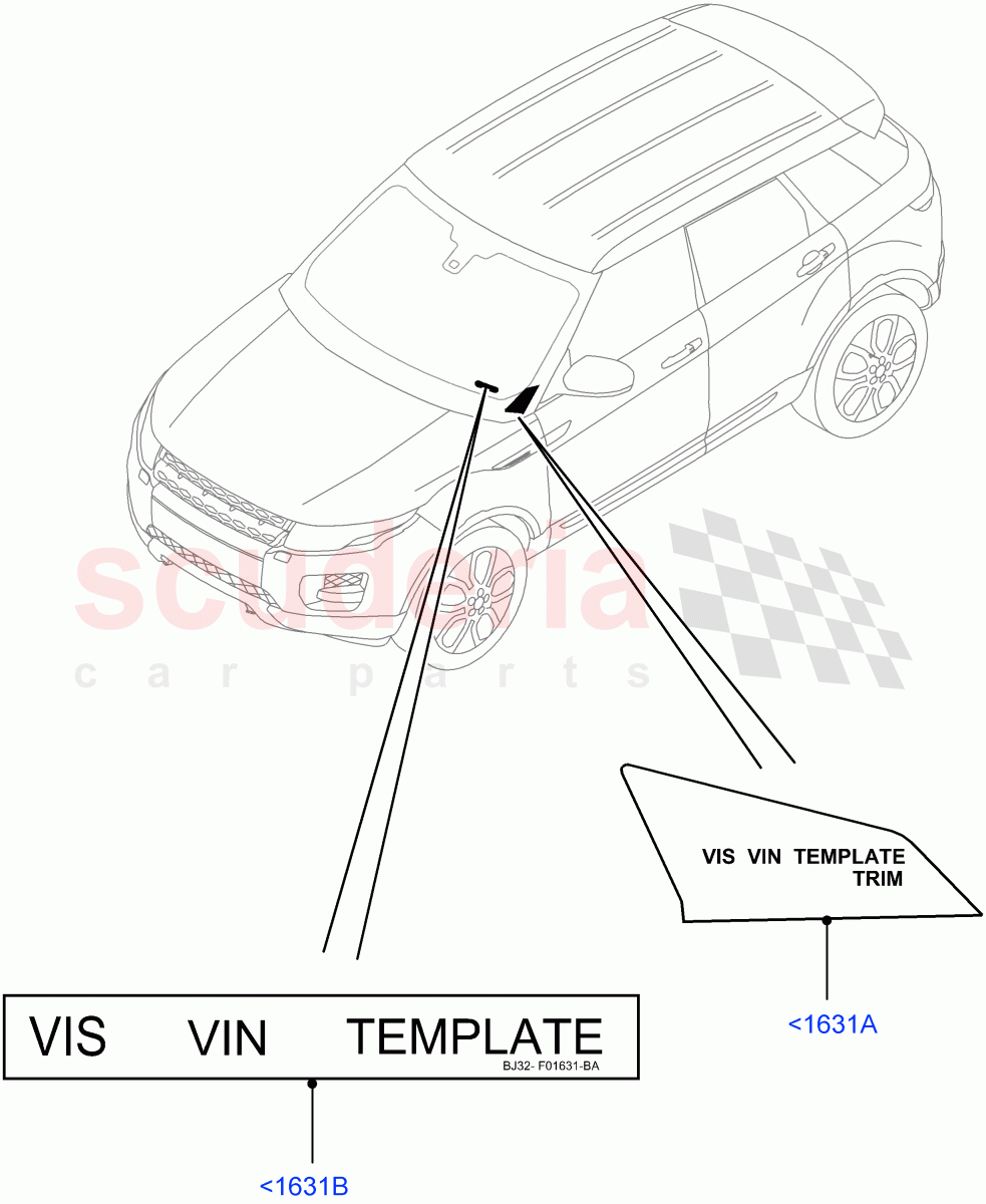 Labels(Windscreen)(Changsu (China))((V)FROMEG000001) of Land Rover Land Rover Range Rover Evoque (2012-2018) [2.0 Turbo Petrol GTDI]