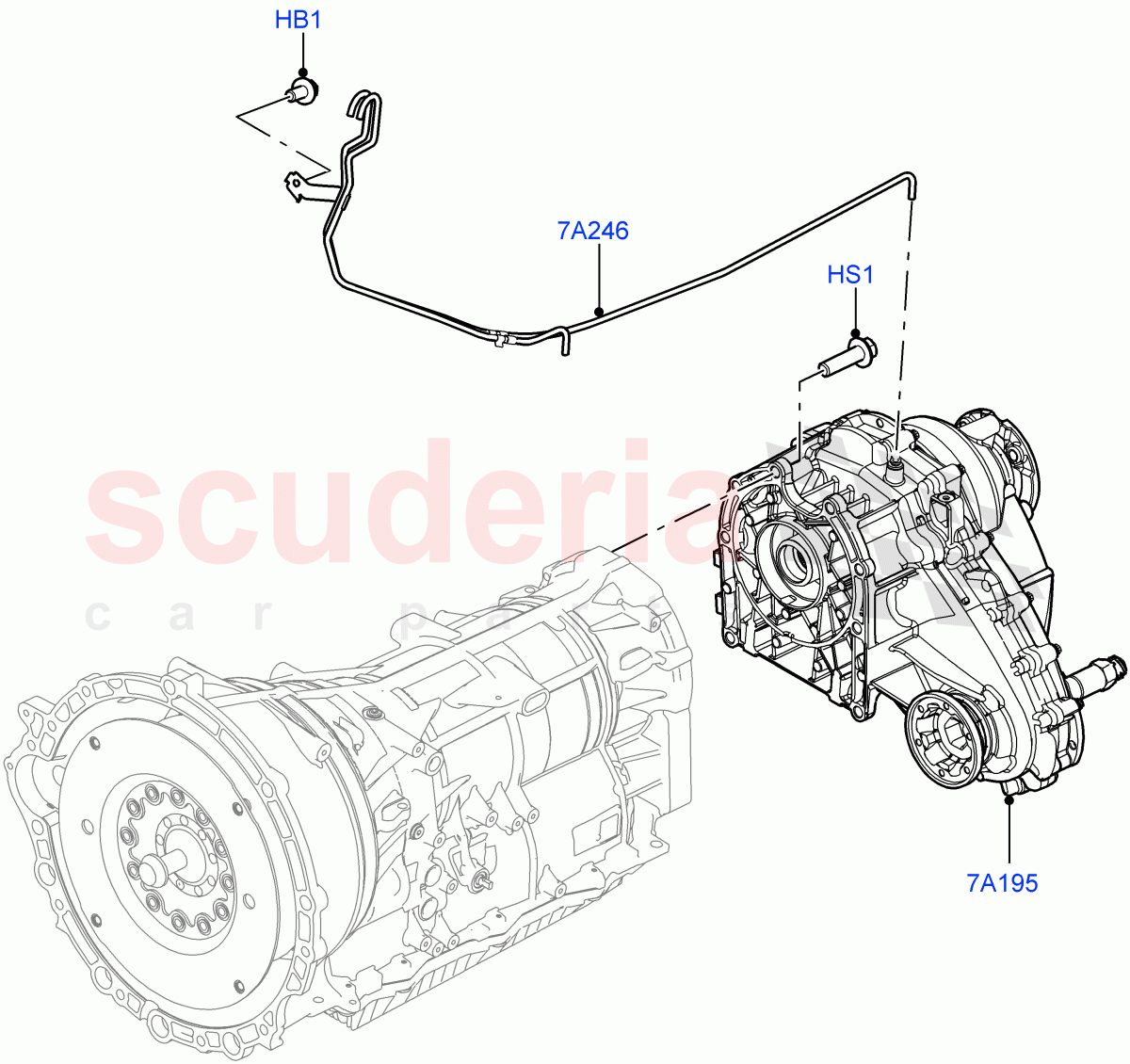 Transfer Drive Case (Solihull Plant Build) (With 1 Speed Transfer Case) ((V) FROMHA000001) of Land Rover Land Rover Range Rover (2012-2021) [5.0 OHC SGDI SC V8 Petrol]