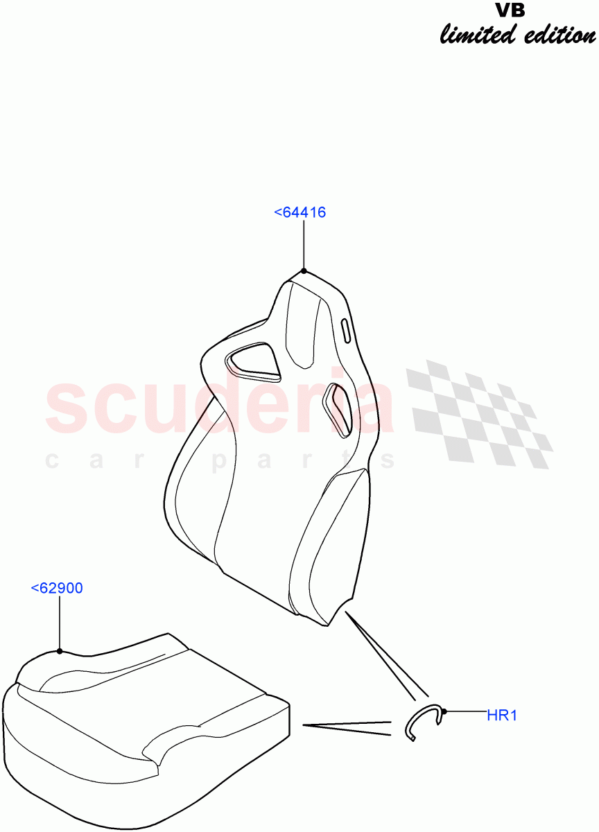 Front Seat Covers(Victoria Beckham Limited Edition,Halewood (UK)) of Land Rover Land Rover Range Rover Evoque (2012-2018) [2.0 Turbo Petrol AJ200P]